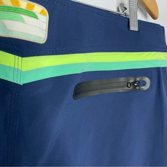 Greenlines Board Shorts Blue Eco Stretch Swim Trunks Men’s 40 - Picture 5 of 9